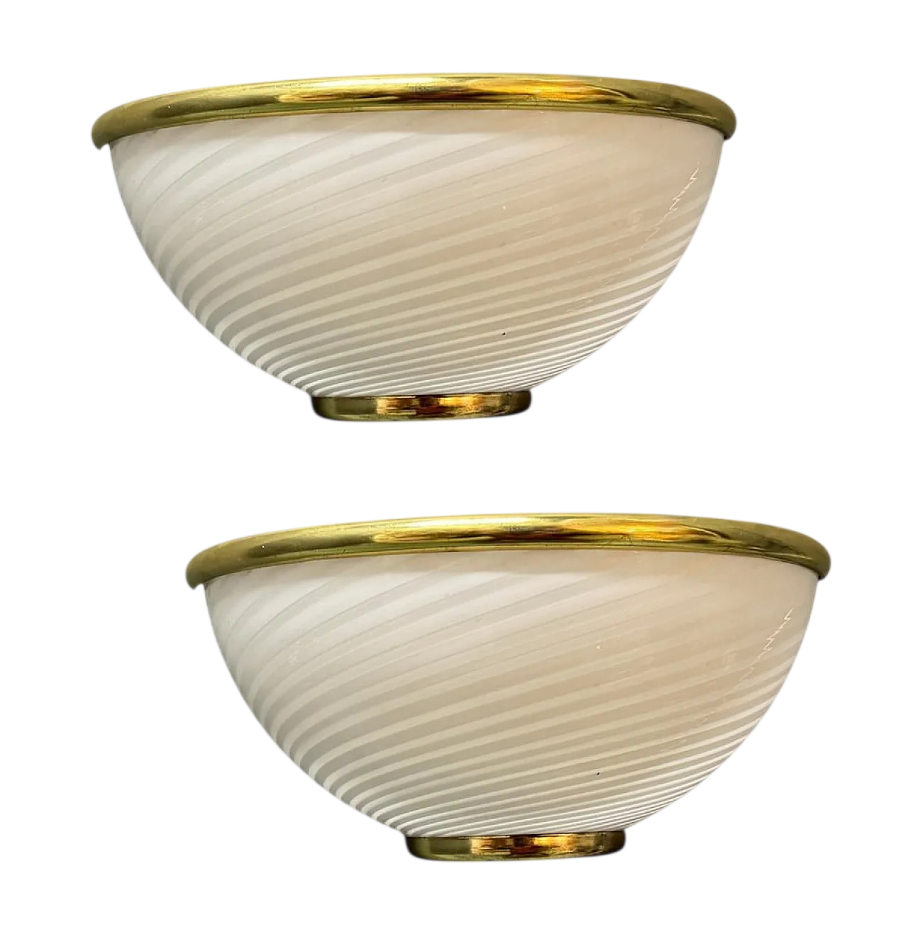Murano glass sconces by Venini, 1970s, set of 2 8