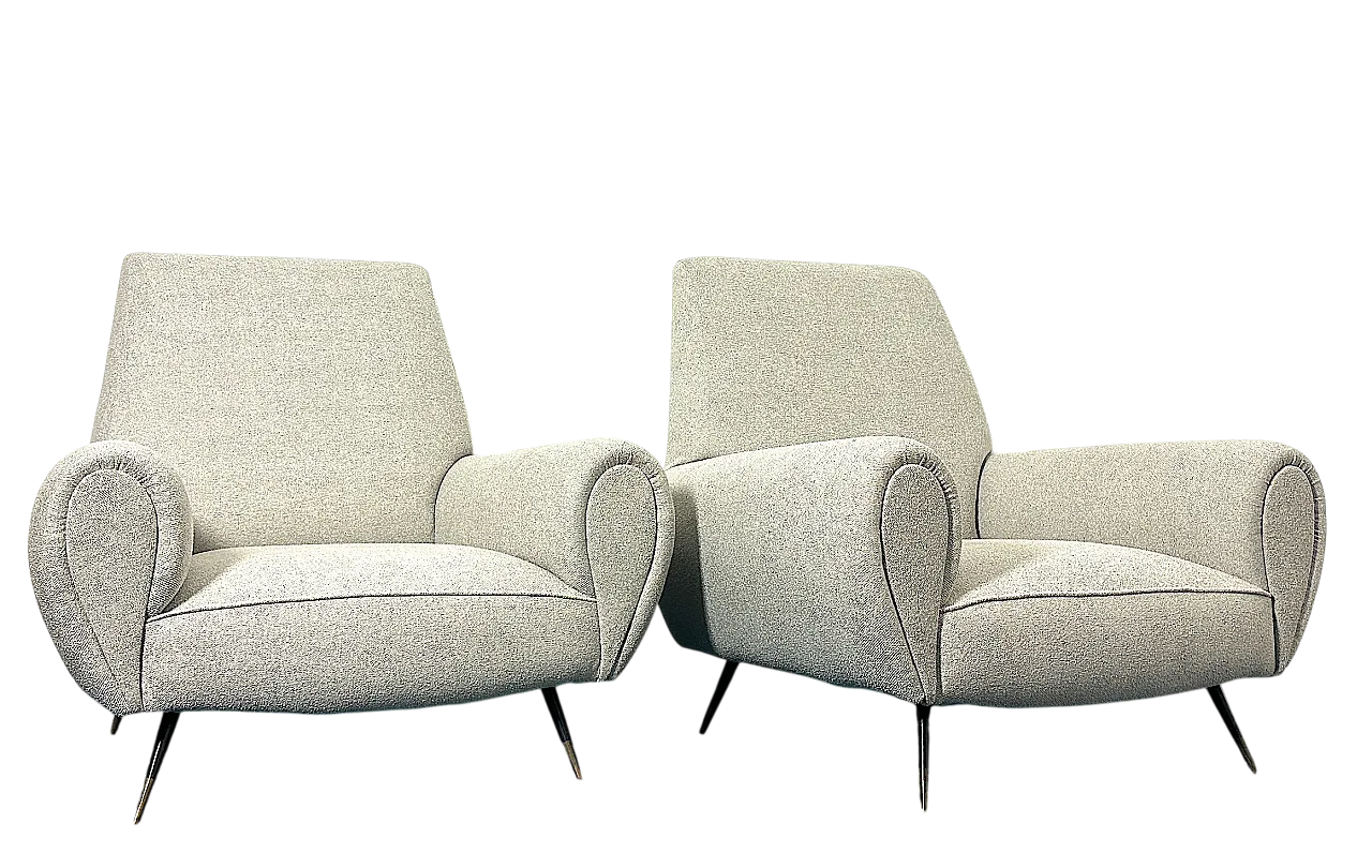 Coppia di Poltrone di Gigi Radice per Minotti, Anni '50 18