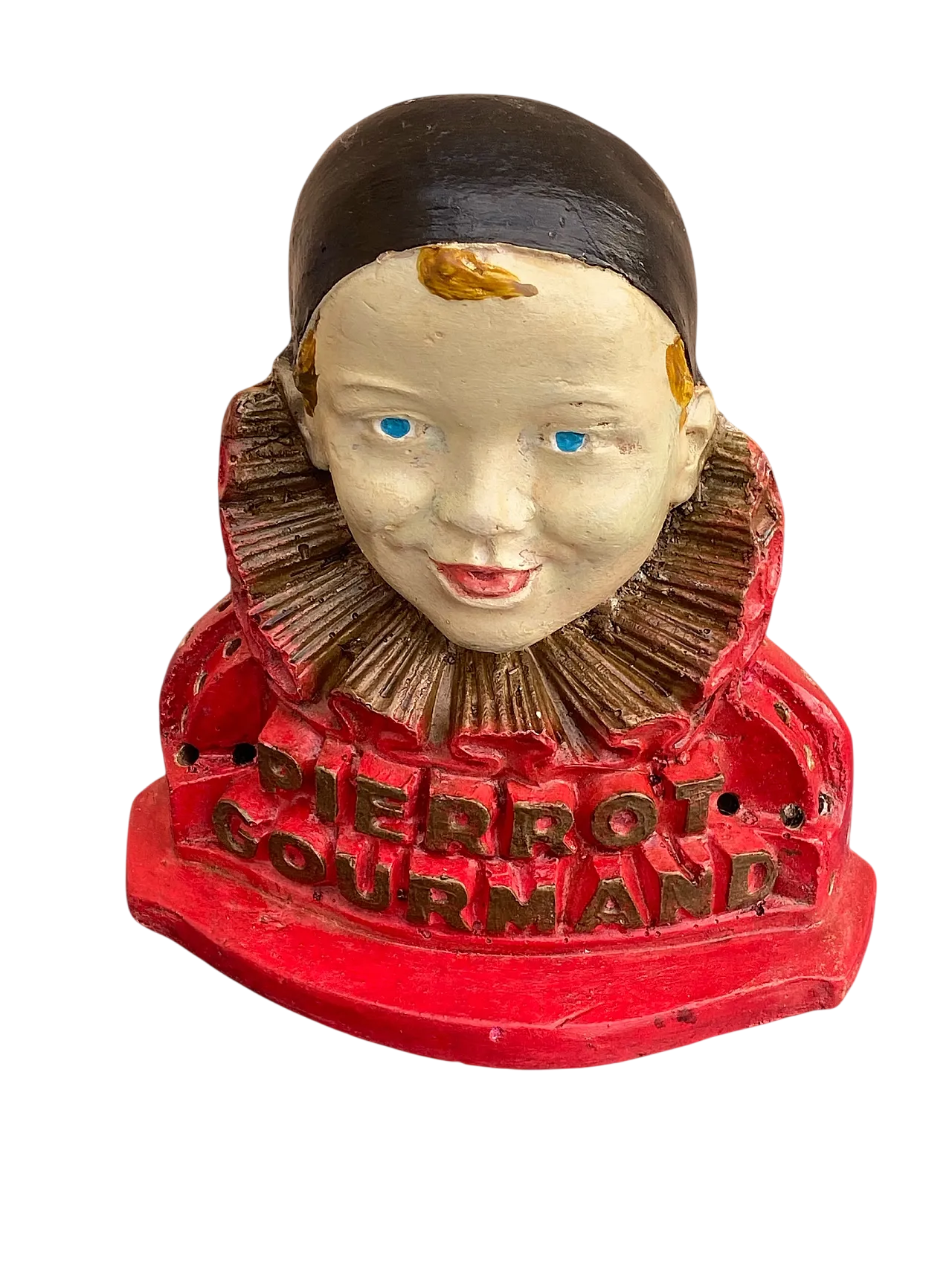 Plaster bust of Pierrot Gourmand France, 1940s 6