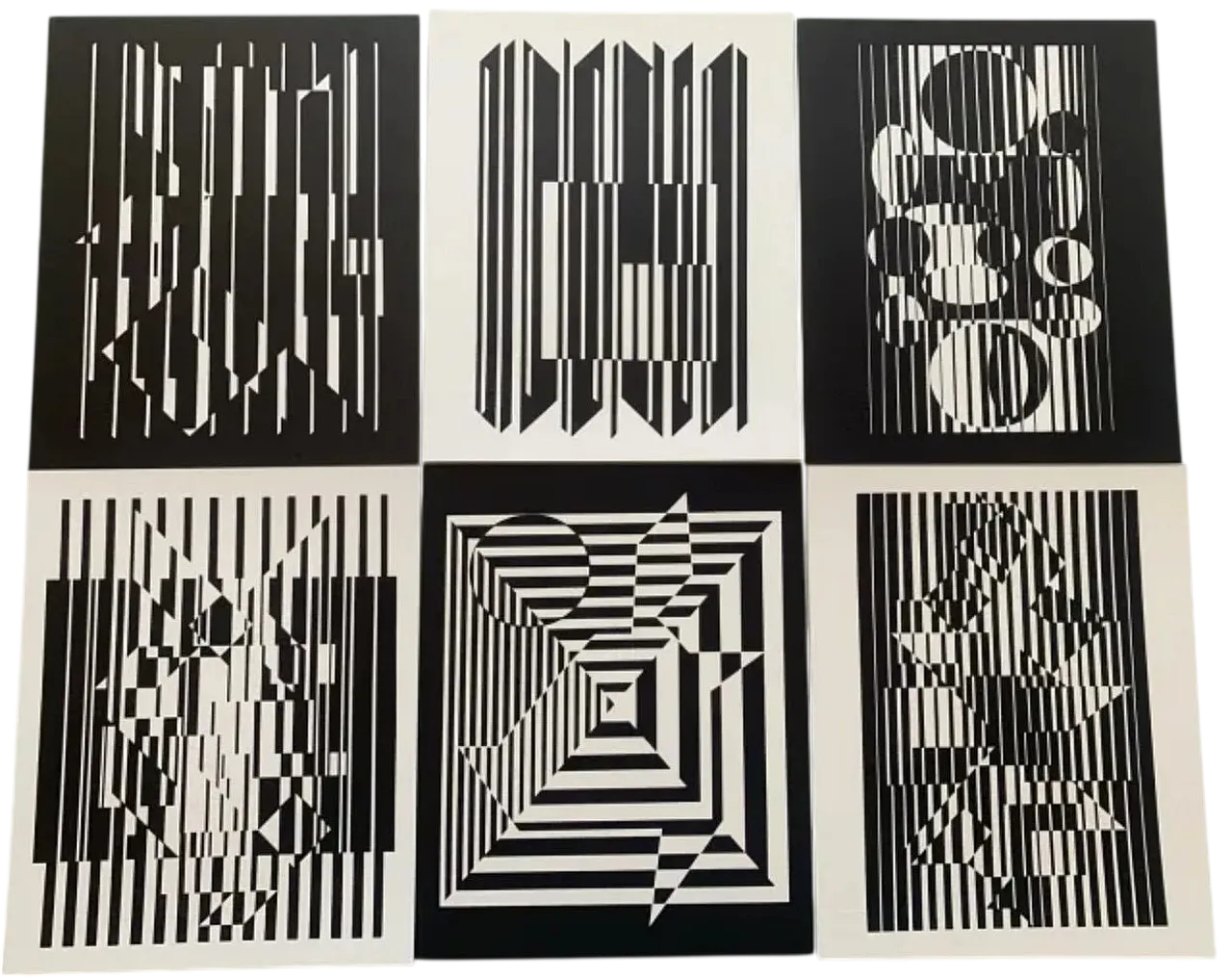 Set of 6 original lithographs by Victor Vasarely - Portfolio Linares - 22