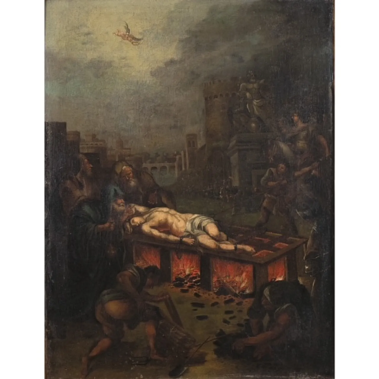 Oil on canvas The martyrdom of St. Lawrence, 17th century 1