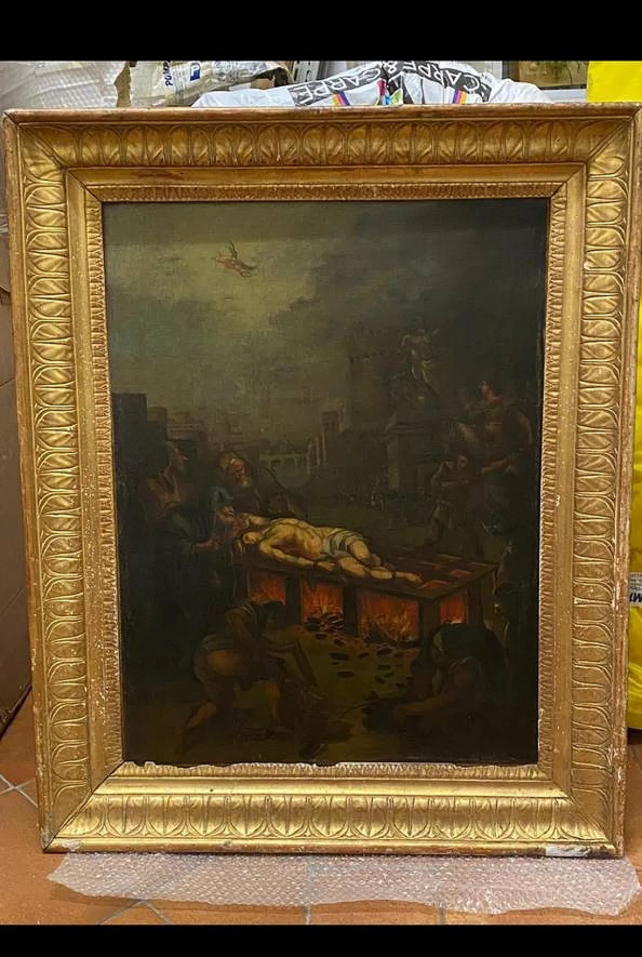 Oil on canvas The martyrdom of St. Lawrence, 17th century 3