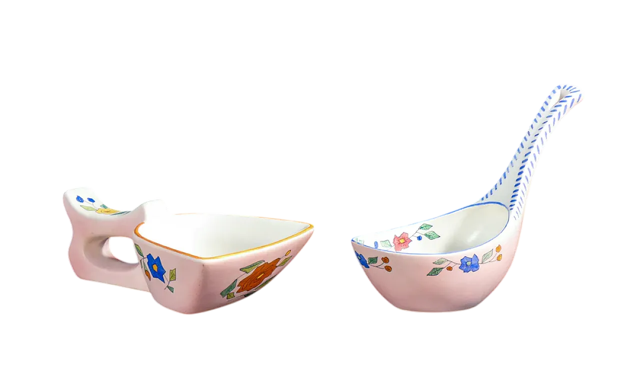 Pair of hand-painted ceramic coin jars by Lenci, 1930s 17