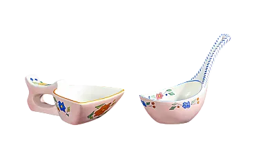 Pair of hand-painted ceramic coin jars by Lenci, 1930s