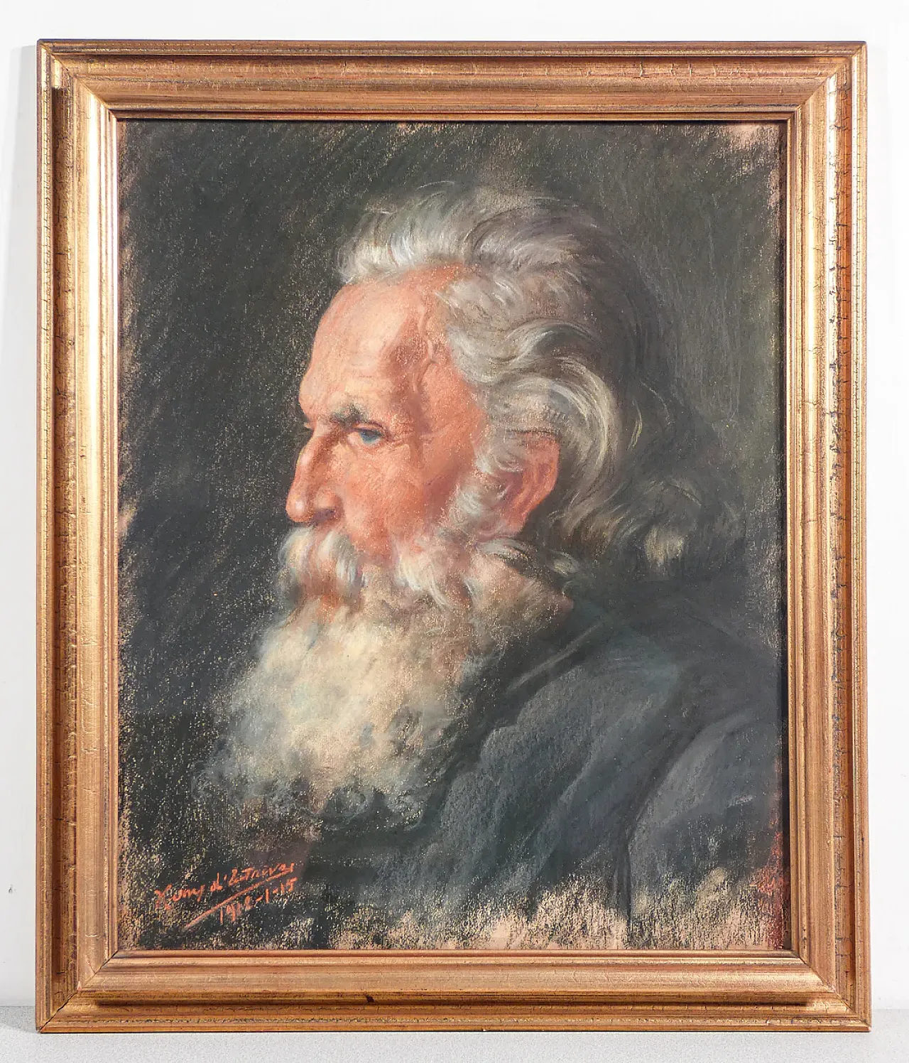 Portrait of a man, pastel on paper, early 20th century 1