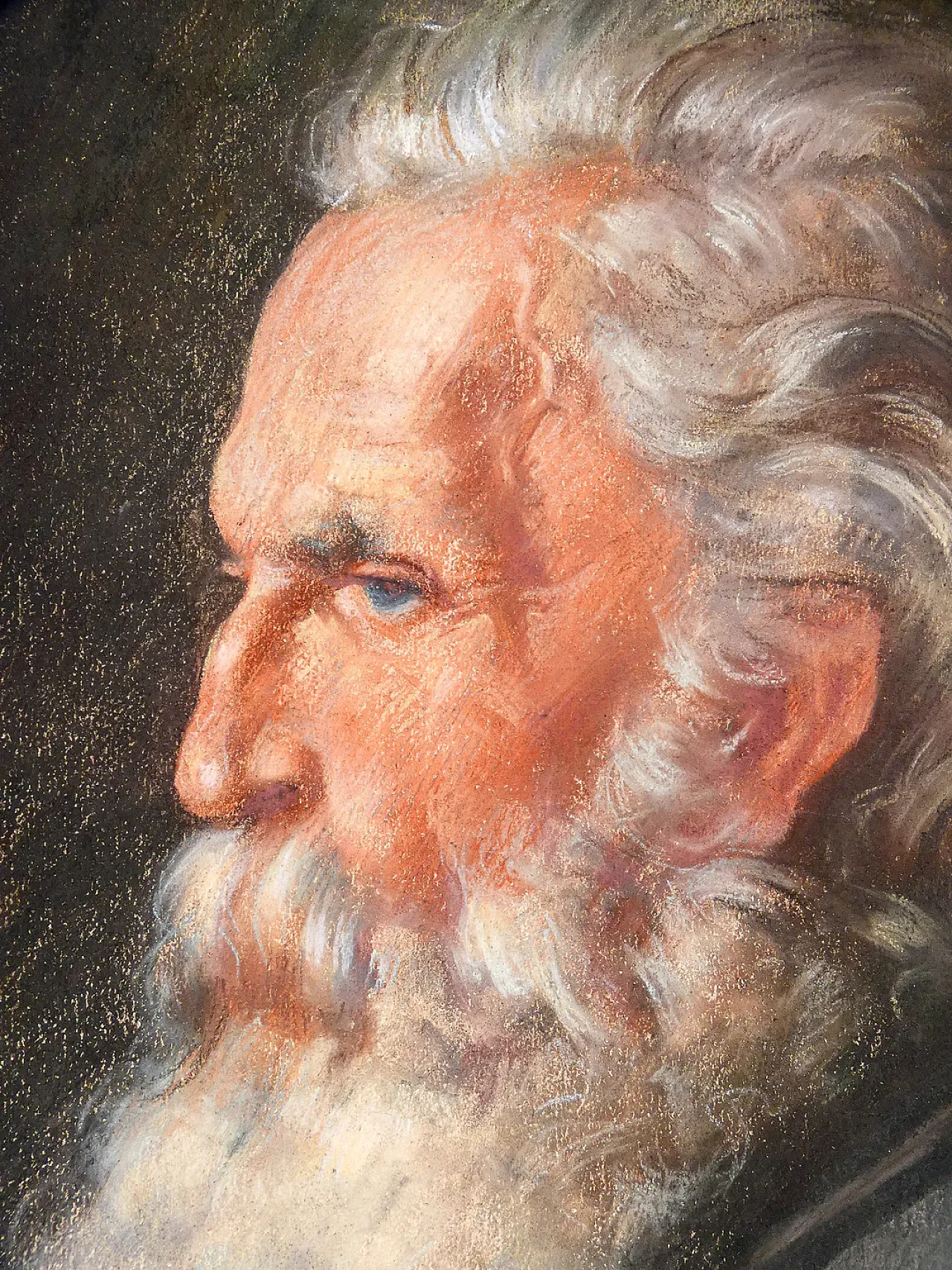 Portrait of a man, pastel on paper, early 20th century 4