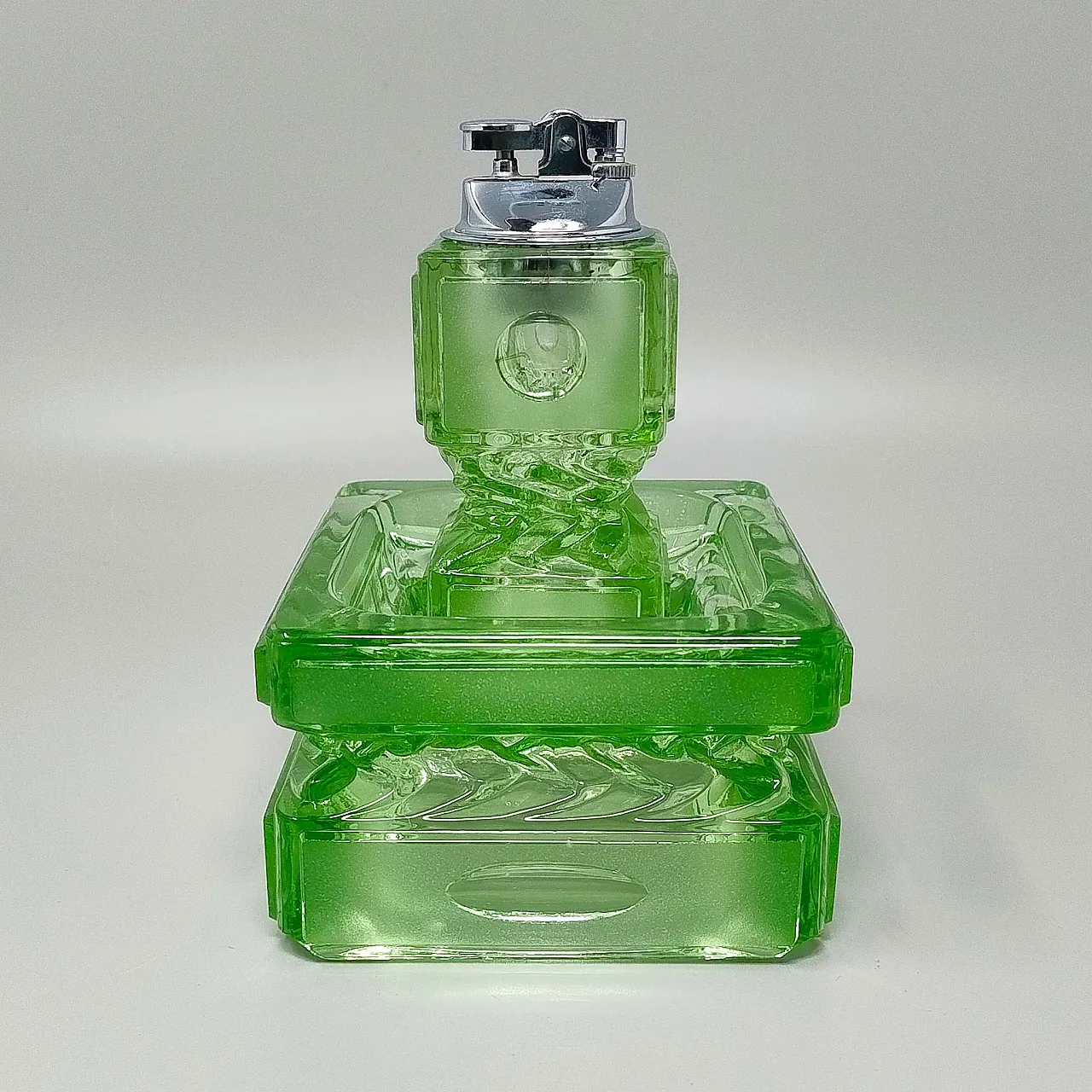 Green smoking set By Antonio Imperatore in Murano glass, 1970s 3