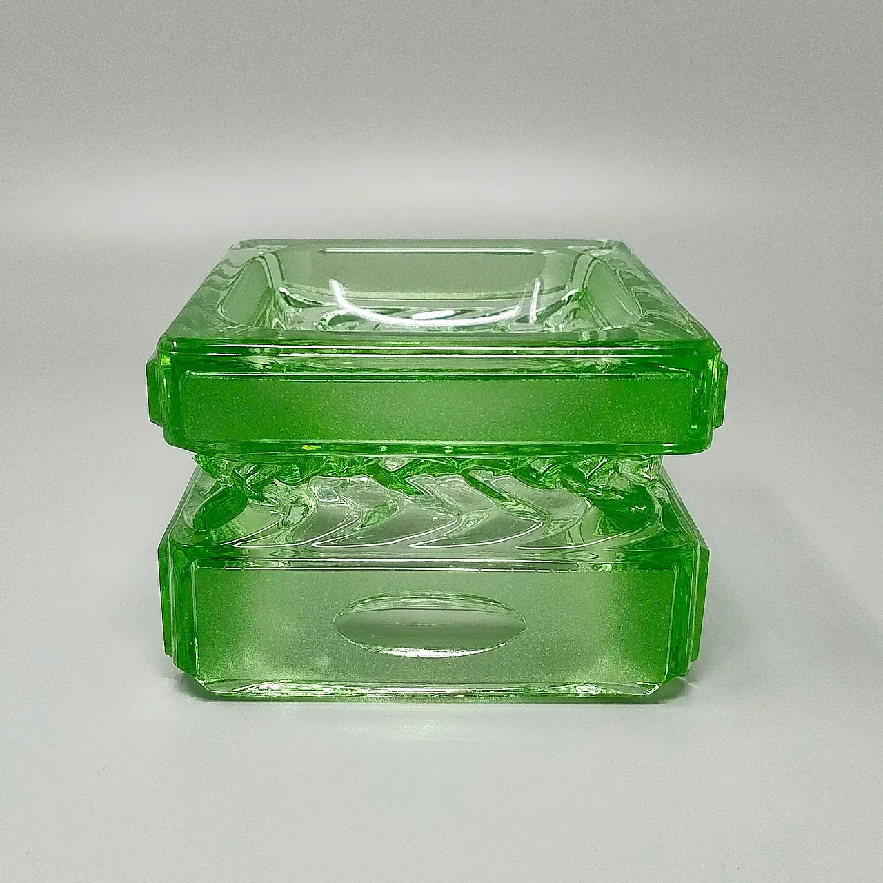 Green smoking set By Antonio Imperatore in Murano glass, 1970s 6