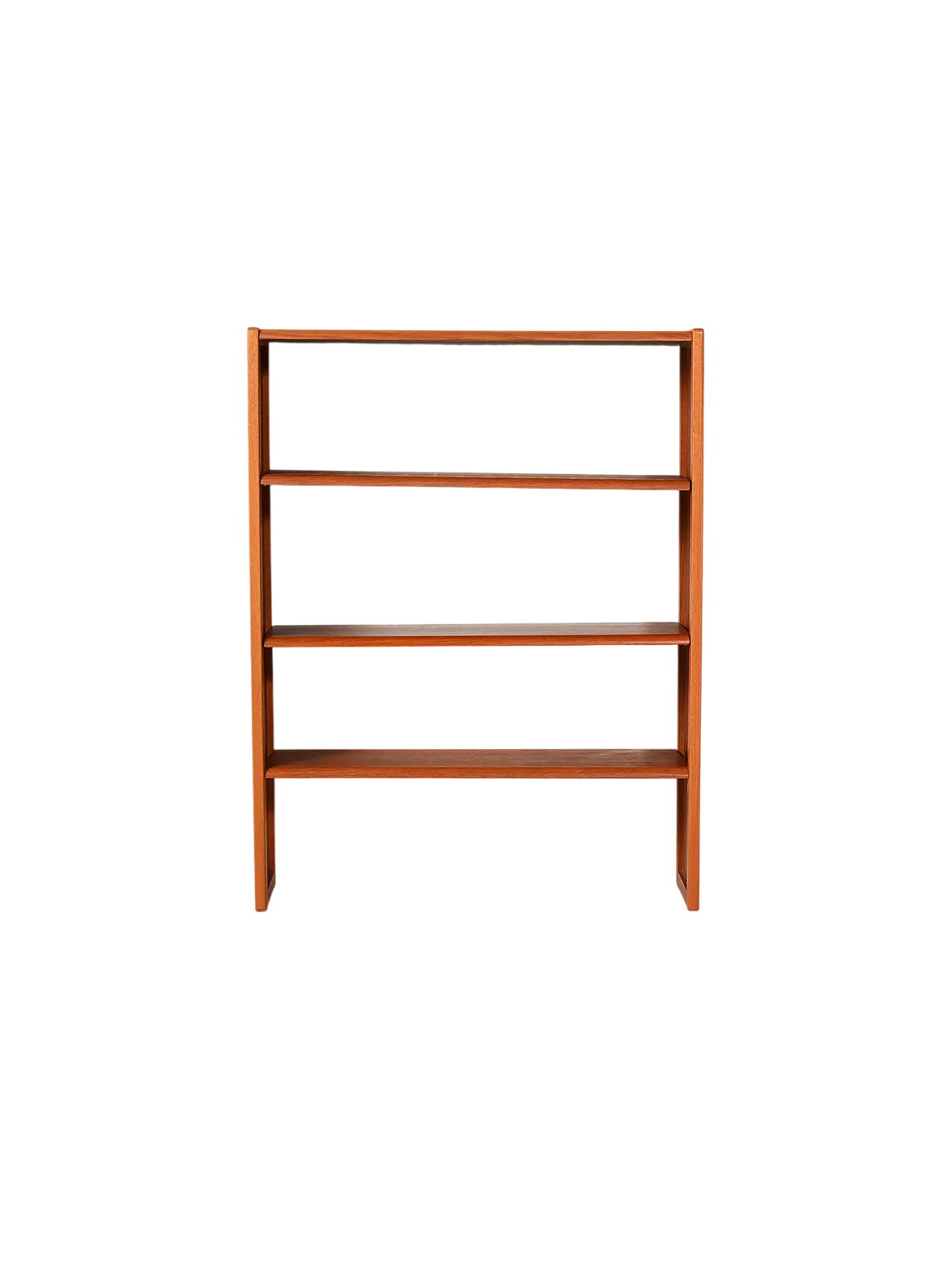 Libreria scandinava in rovere e teak con ripiani regolabili 9