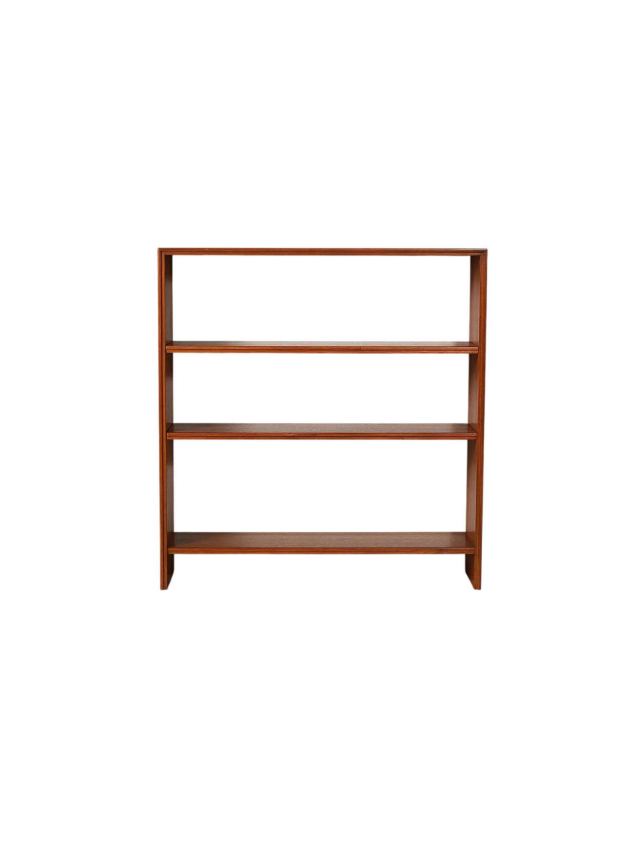 Piccola libreria scandinava in teak con ripiani regolabili 8