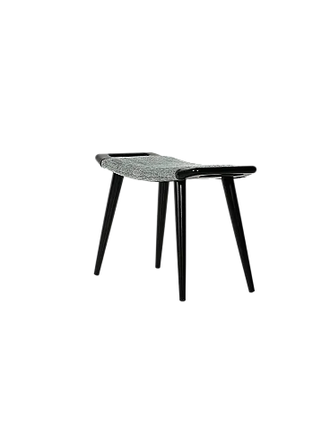 Scandinavian 1960s stool in black lacquer