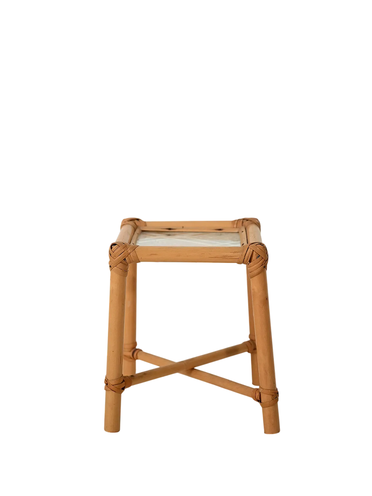 Bamboo flower holder with opaque glass 5