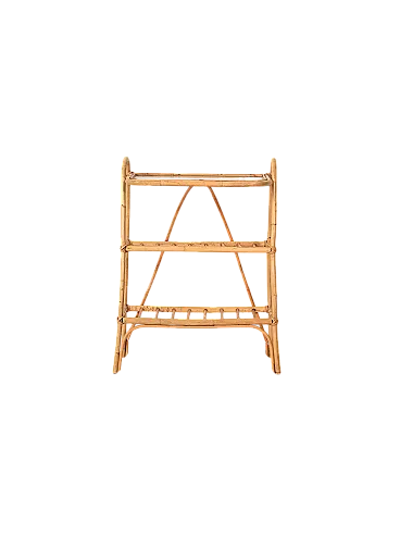 Scandinavian bamboo magazine rack from the 1960s