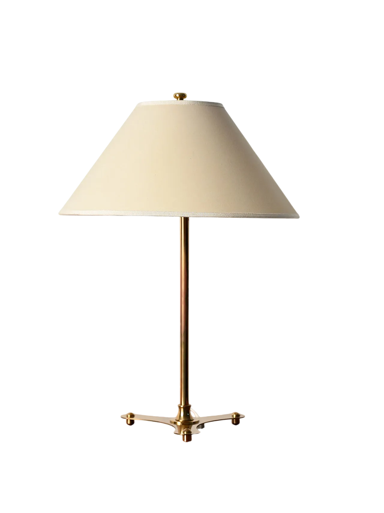 Brass table lamp by Josef Frank, original lampshade 10