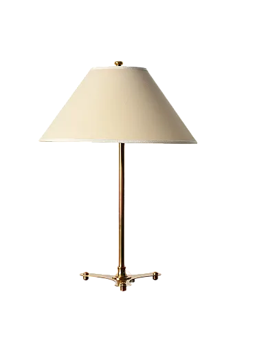 Brass table lamp by Josef Frank, original lampshade