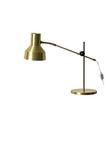 Table lamp in gold finish attributed to EWÅ, Värnamo