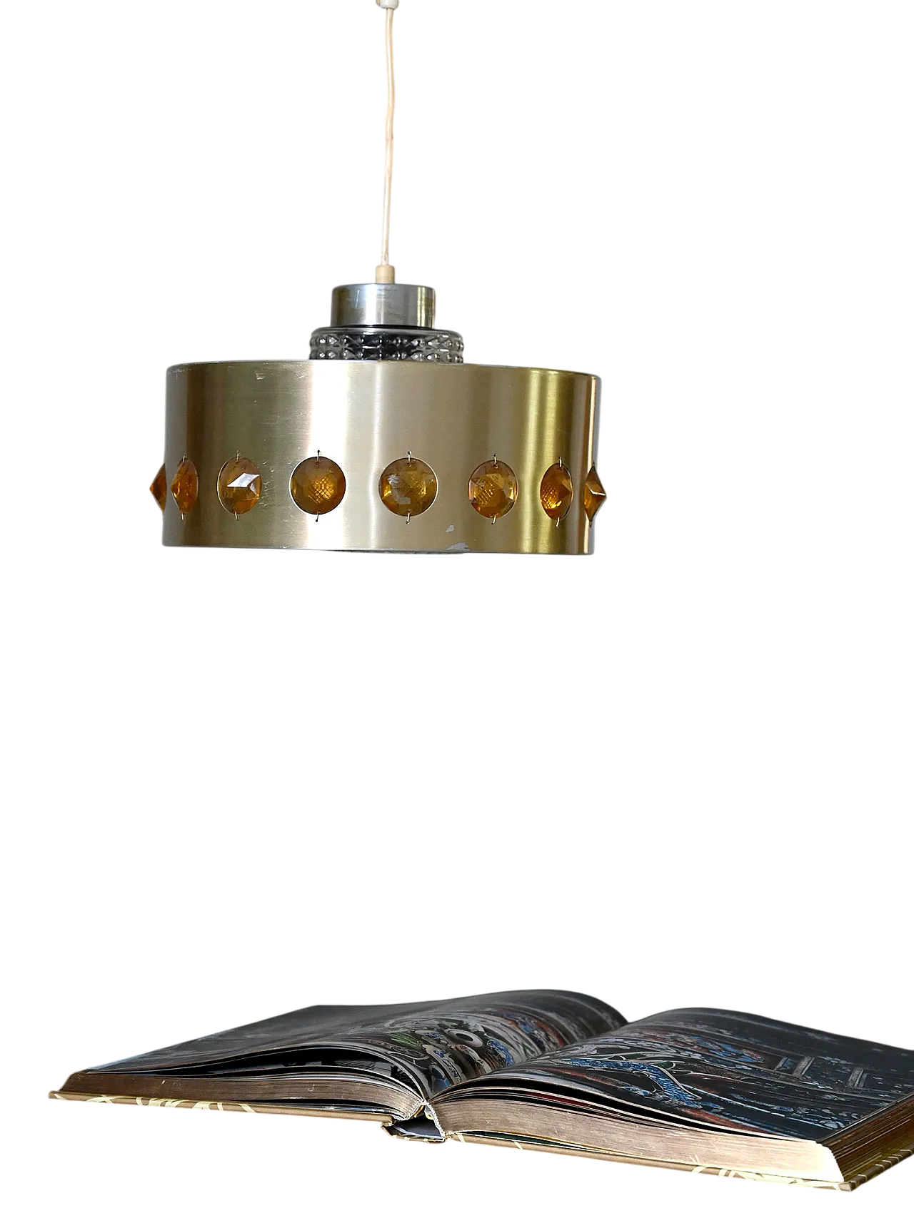 Pendant lamp with metal and glass 6