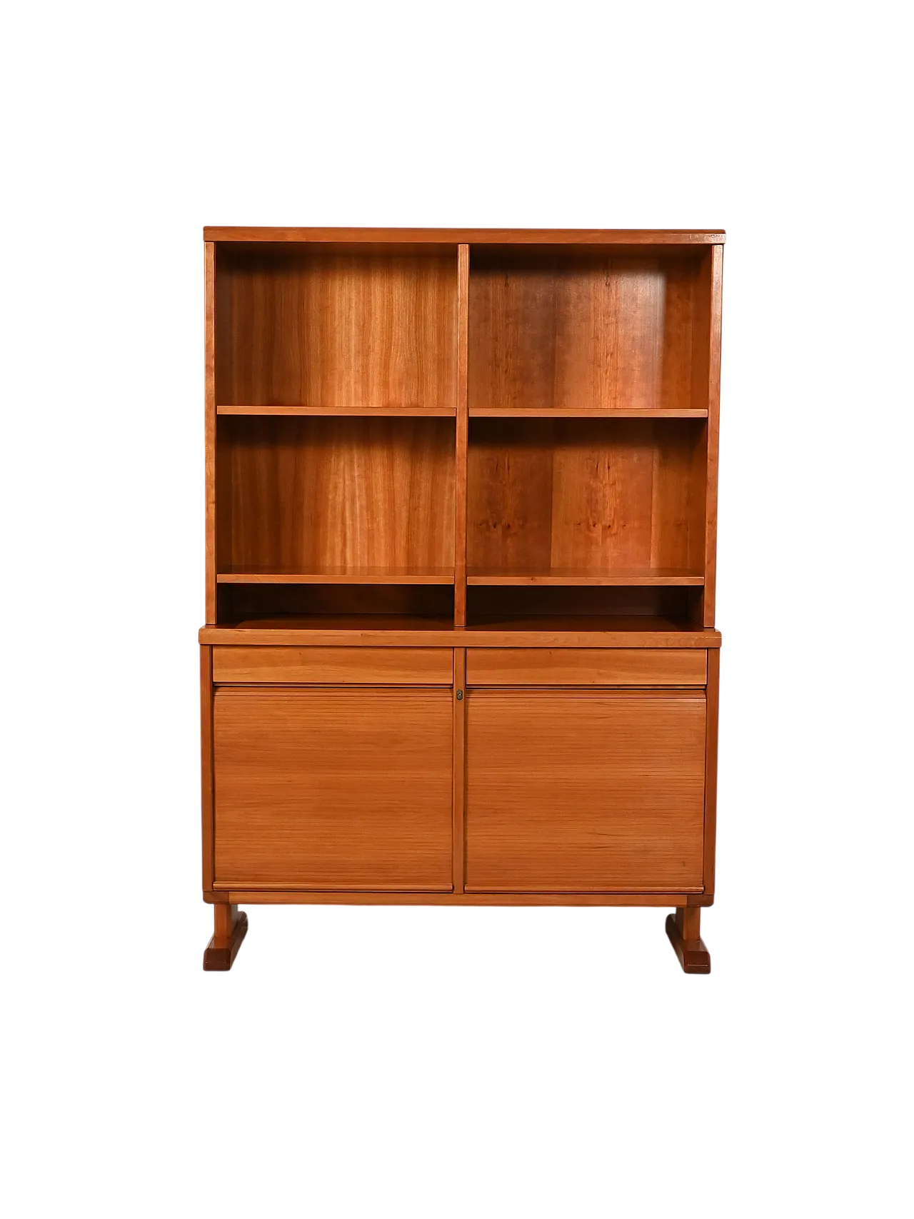 Scandinavian bookcase with sideboard and exposed shelves, 1940s/50s 11