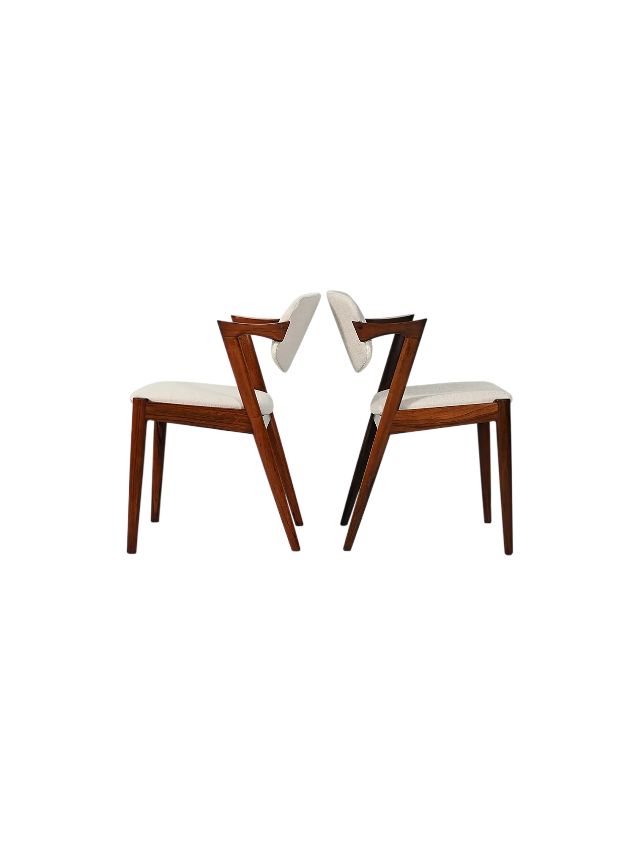 Pair of model 42 chairs by Kai Kristiansen, 50s 12