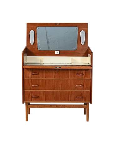 Dressing table with Scandinavian teak chest of drawers from the 1950s/60s