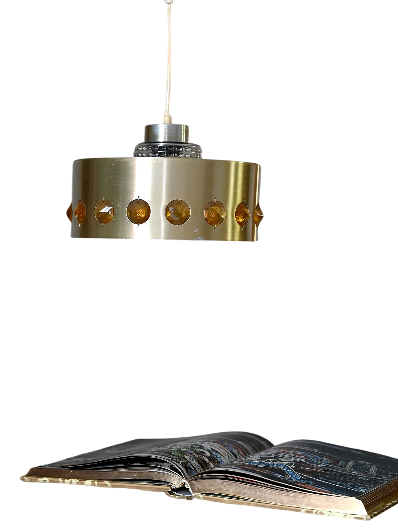 Pendant lamp with metal and glass 7