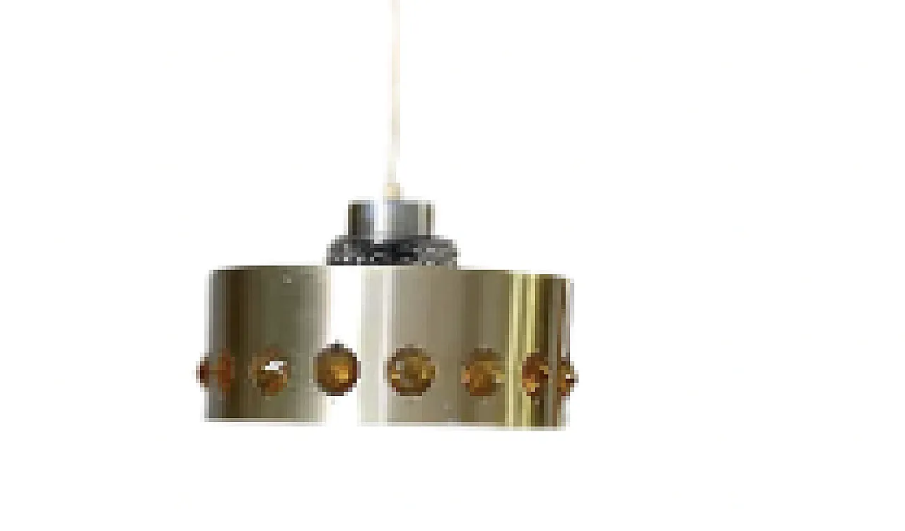 Pendant lamp with metal and glass 8