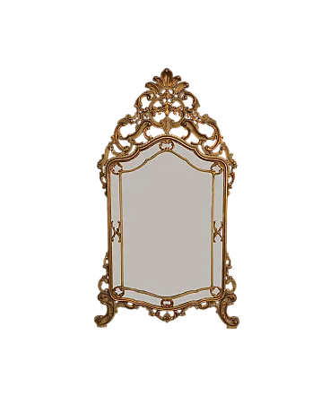 Baroque-style wall mirror in gilded wood, late 19th century