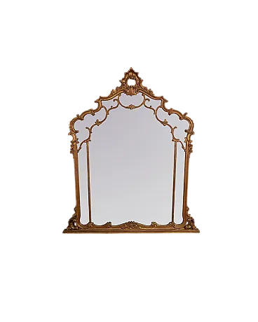 Baroque style wall mirror in gilt wood, 19th century