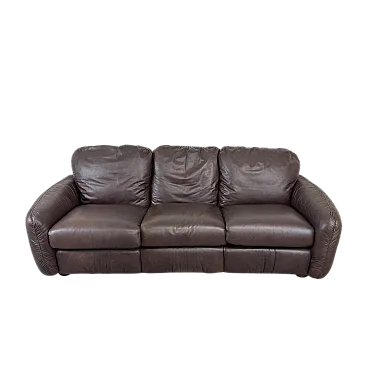 Leather sofa in the style of Piumotto Busnelli, Italy 70s