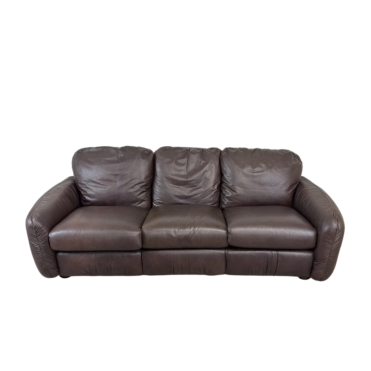 Leather sofa in the style of Piumotto Busnelli, Italy 70s 18