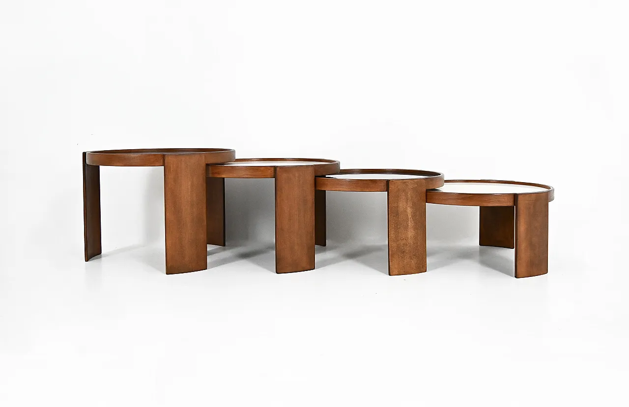Nesting tables 780 by Gianfranco Frattini for Cassina, 1960s 5