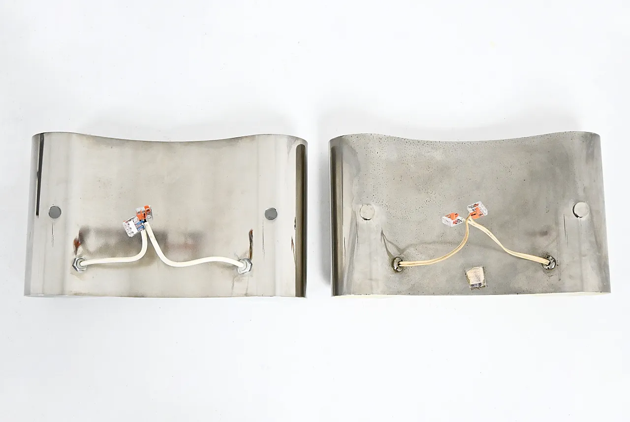 Pair of Foglio Sconces by Tobia & Afra Scarpa for Flos, 1960s 9