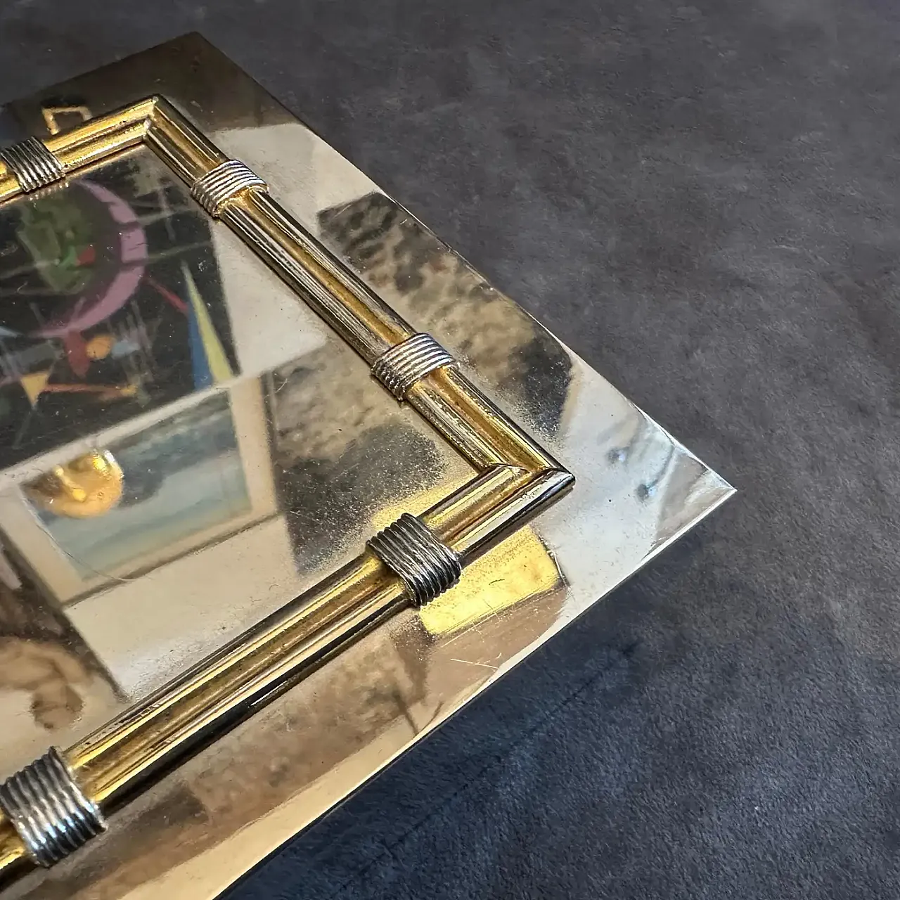 Scatola di lusso placcata in argento e ottone di Gucci, anni '80 12