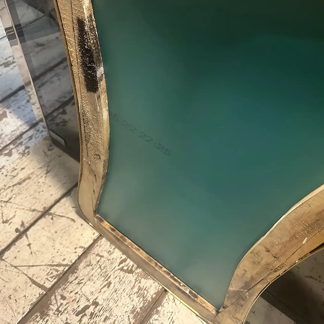 Specchio in ottone a forma di biscotto di Gio Ponti, anni '50 5