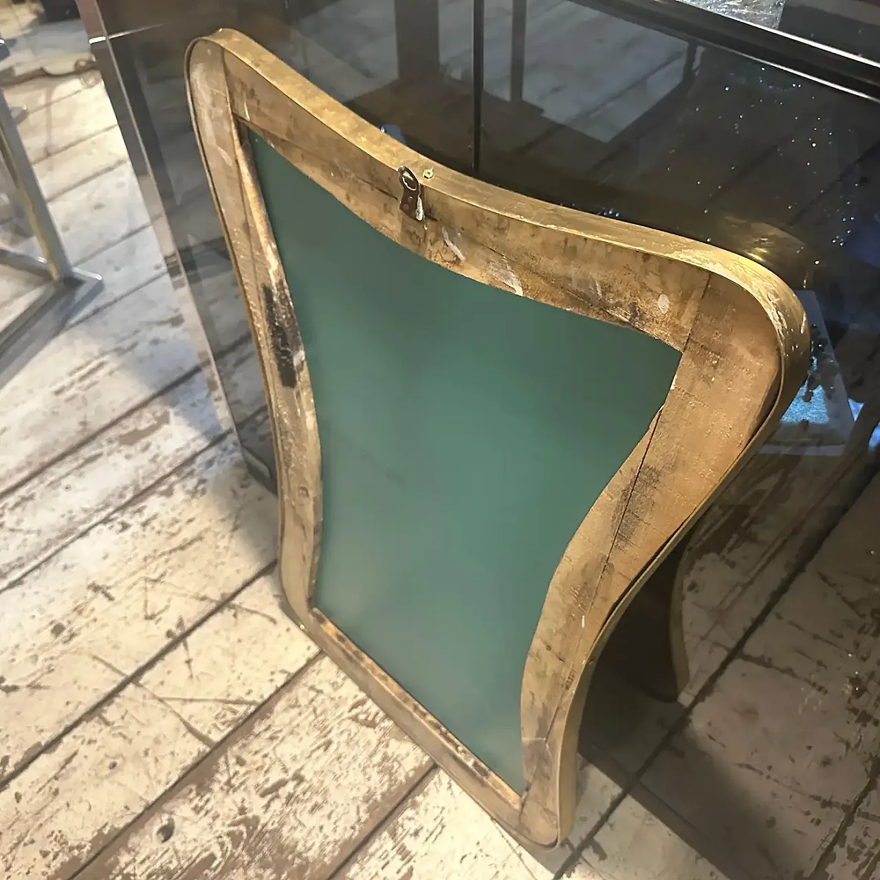 Specchio in ottone a forma di biscotto di Gio Ponti, anni '50 9