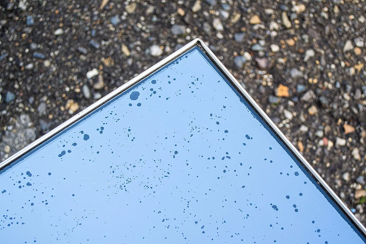 Space Age coffee table in steel and mirror, 1970s 4
