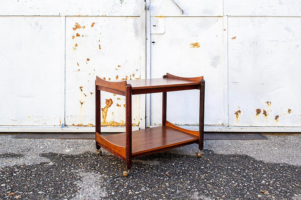 Carrello in legno attr. a Dino Cavalli per Ditta Tredici, anni '60 1