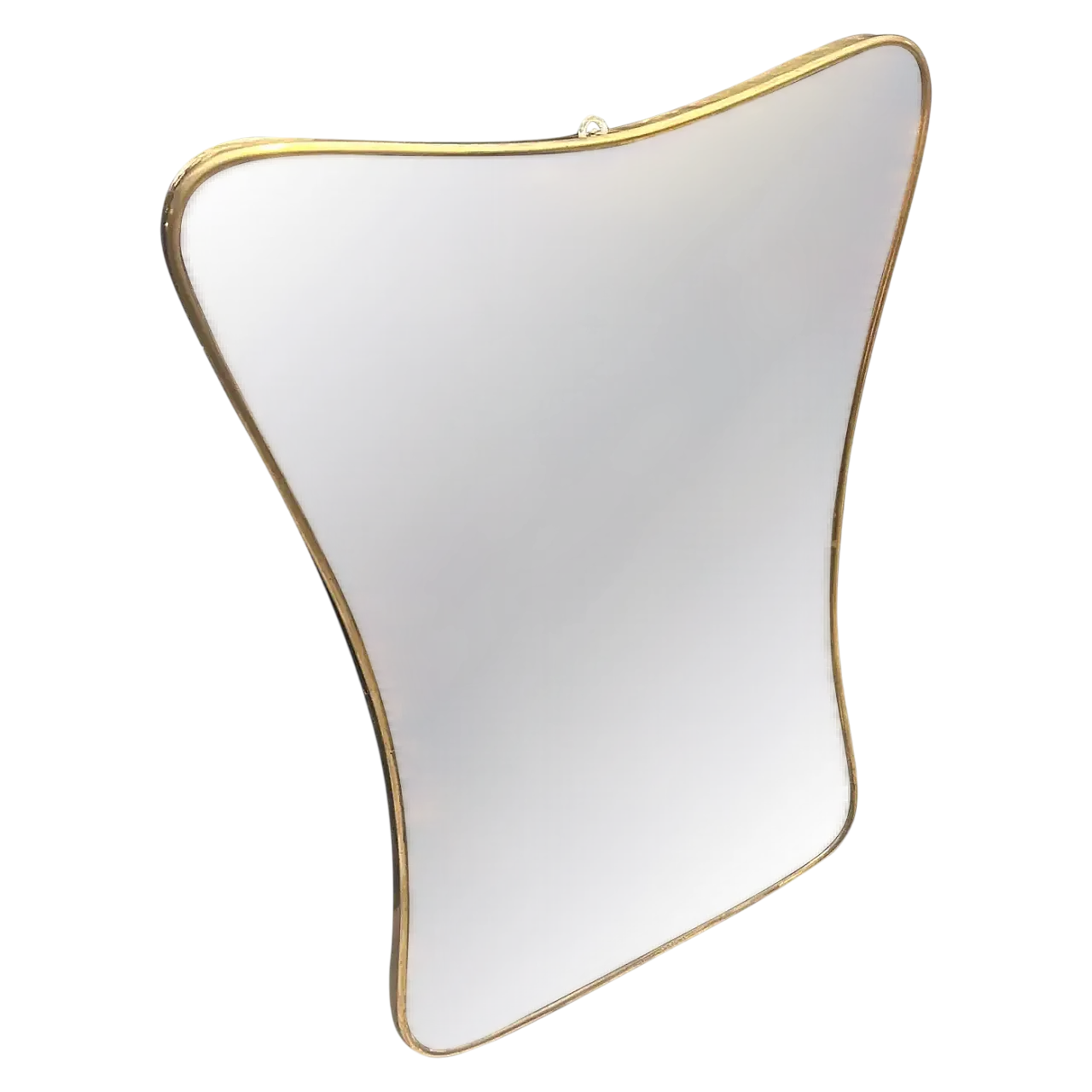 Specchio in ottone a forma di biscotto di Gio Ponti, anni '50 12