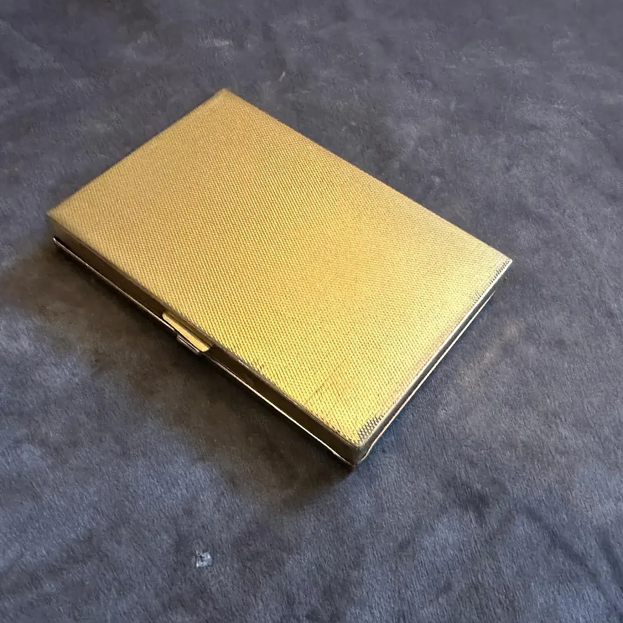 Brass and green enamel cigarette box by Gucci, 1980s 8