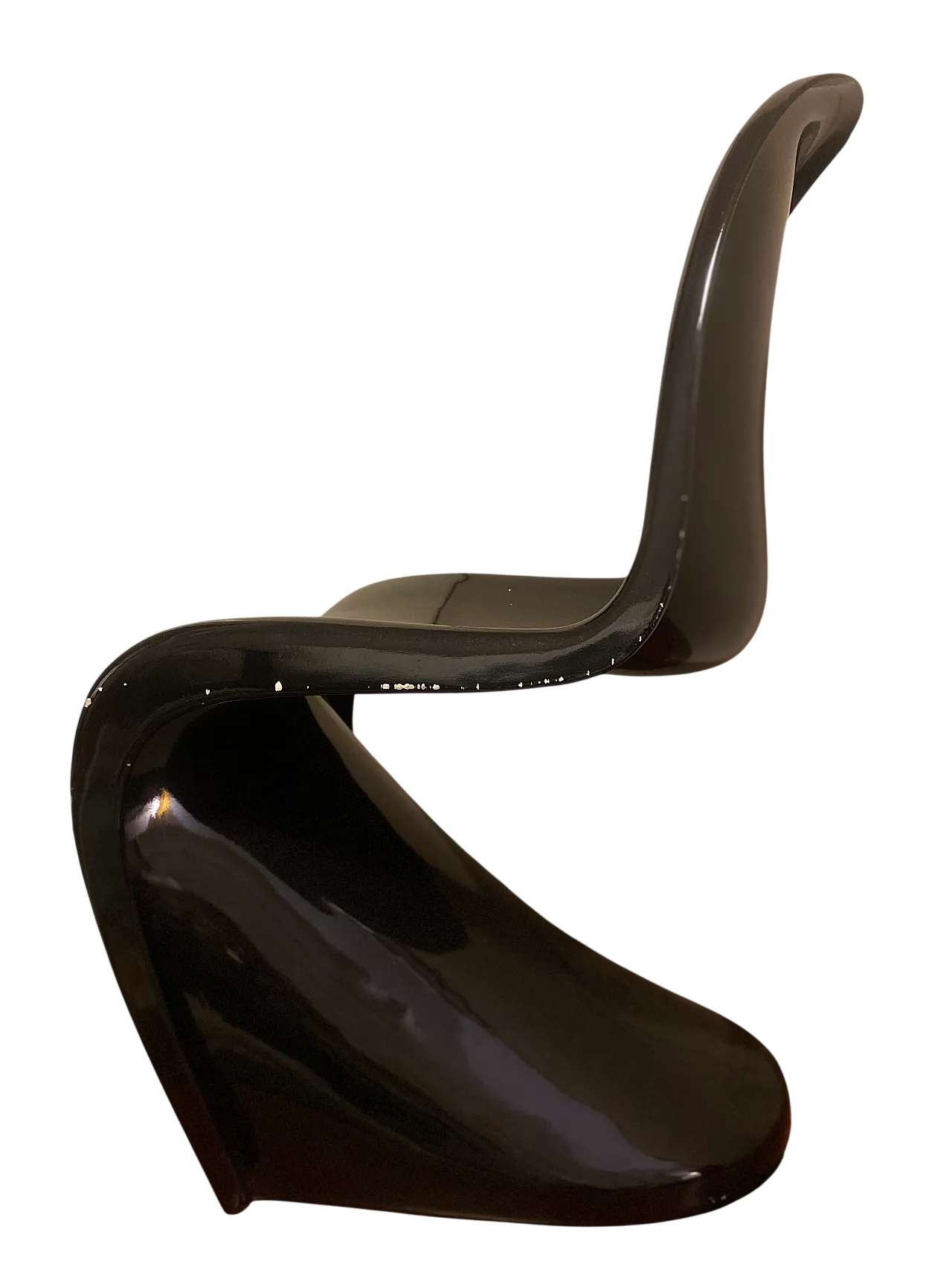 Verner Panton Vitra chair glossy black 6