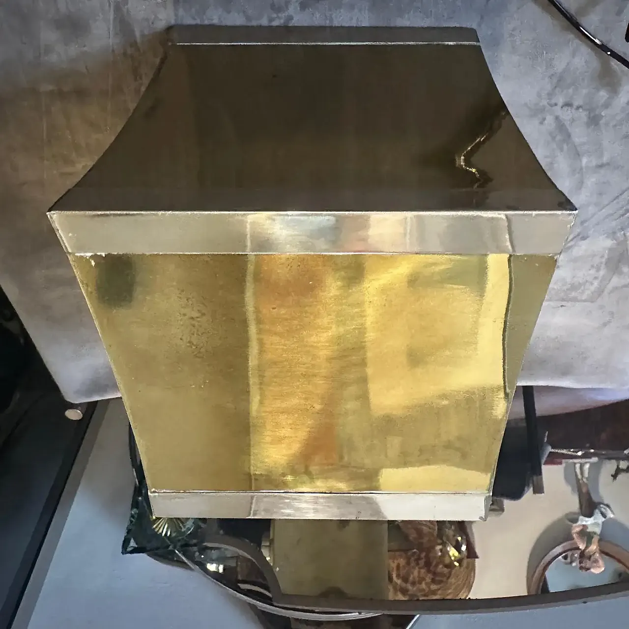 Mid-Century Modern brass and silver plated ice bucket, 1970s 2