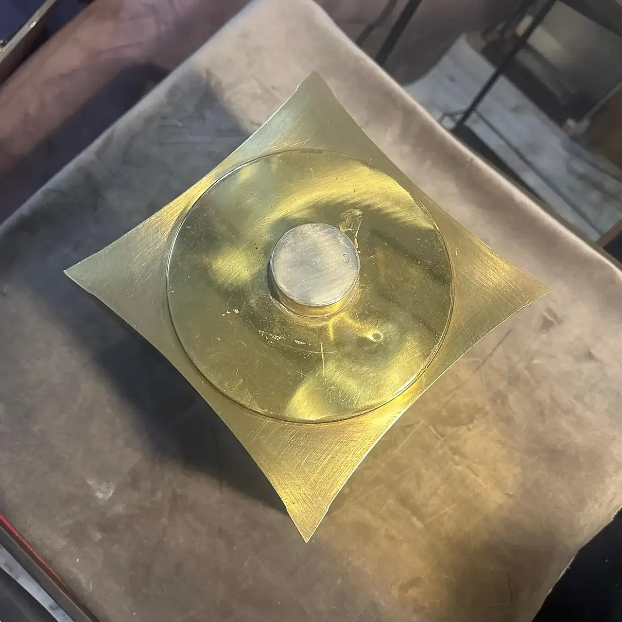 Mid-Century Modern brass and silver plated ice bucket, 1970s 9