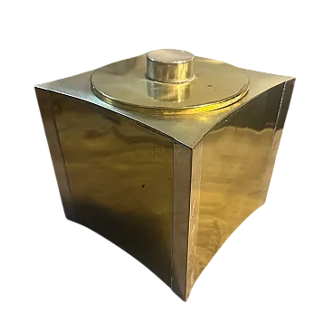 Mid-Century Modern brass and silver plated ice bucket, 1970s