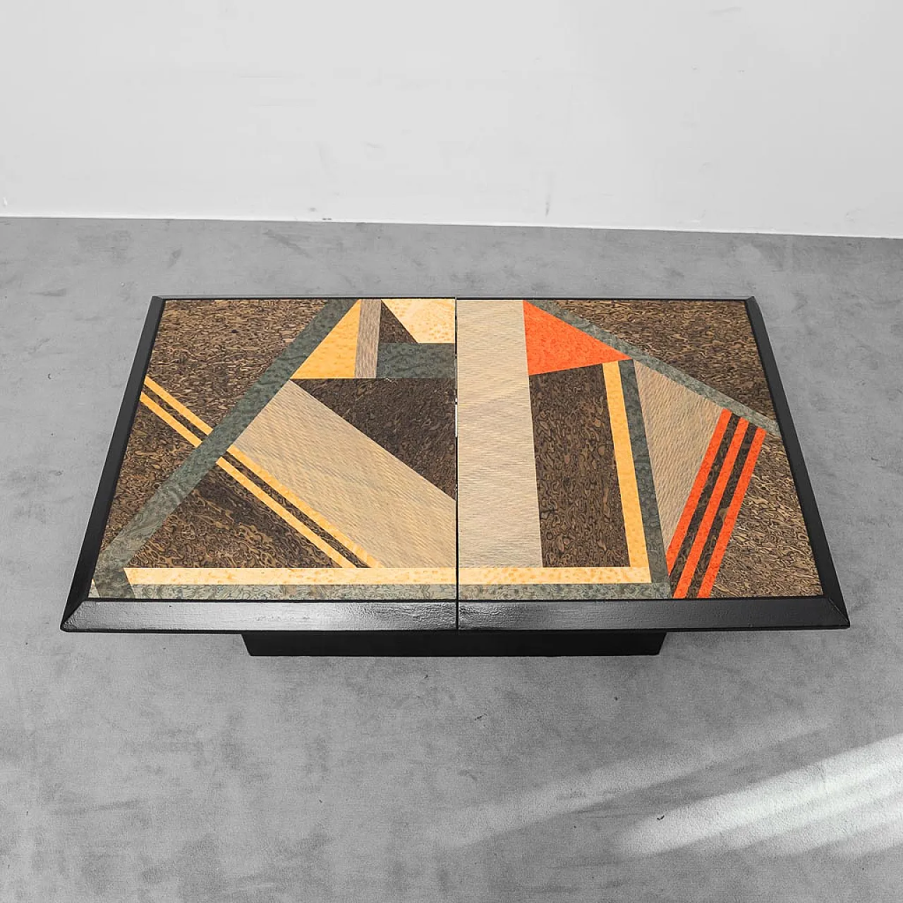 Wooden coffee table with storage compartment, 1970s 3