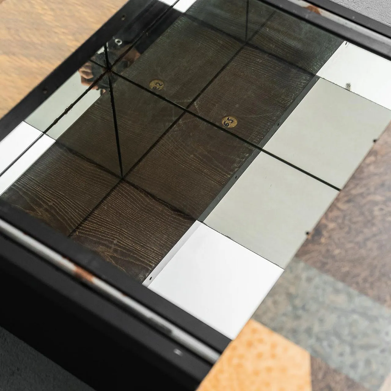 Wooden coffee table with storage compartment, 1970s 6