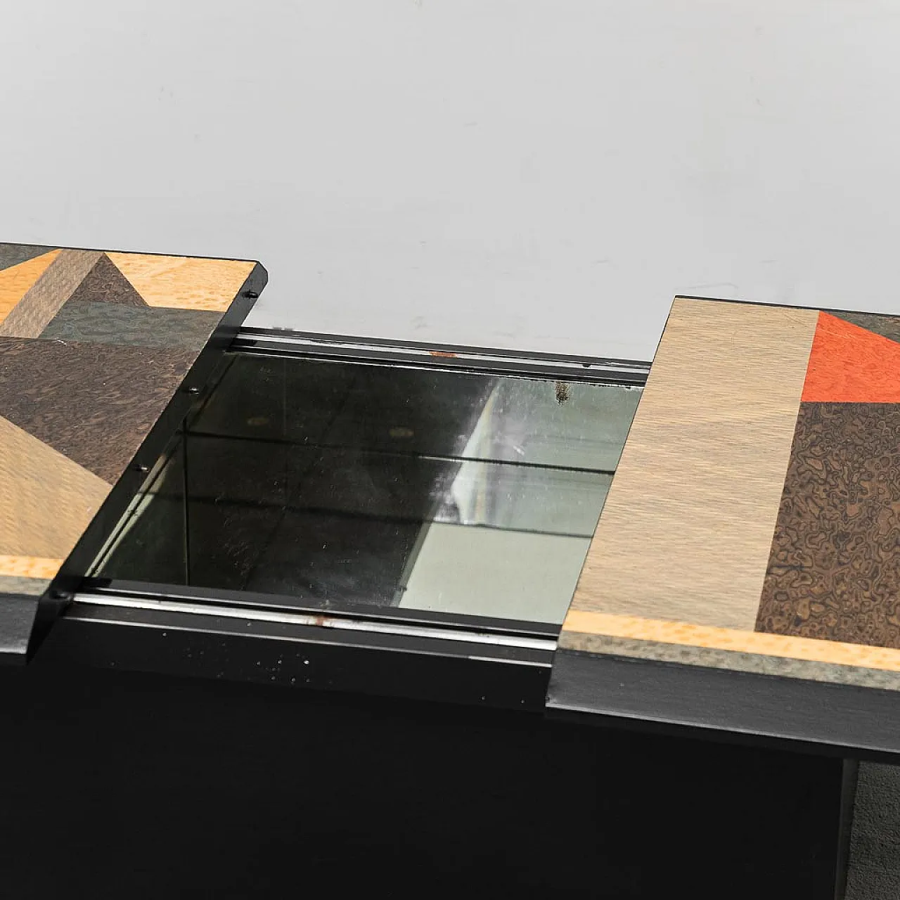 Wooden coffee table with storage compartment, 1970s 8