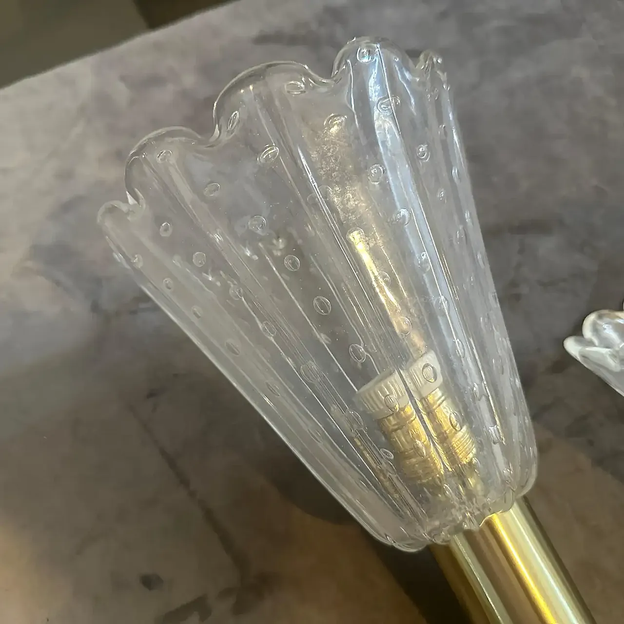 Coppia di lampade da parete in vetro Barovier, anni '90 6