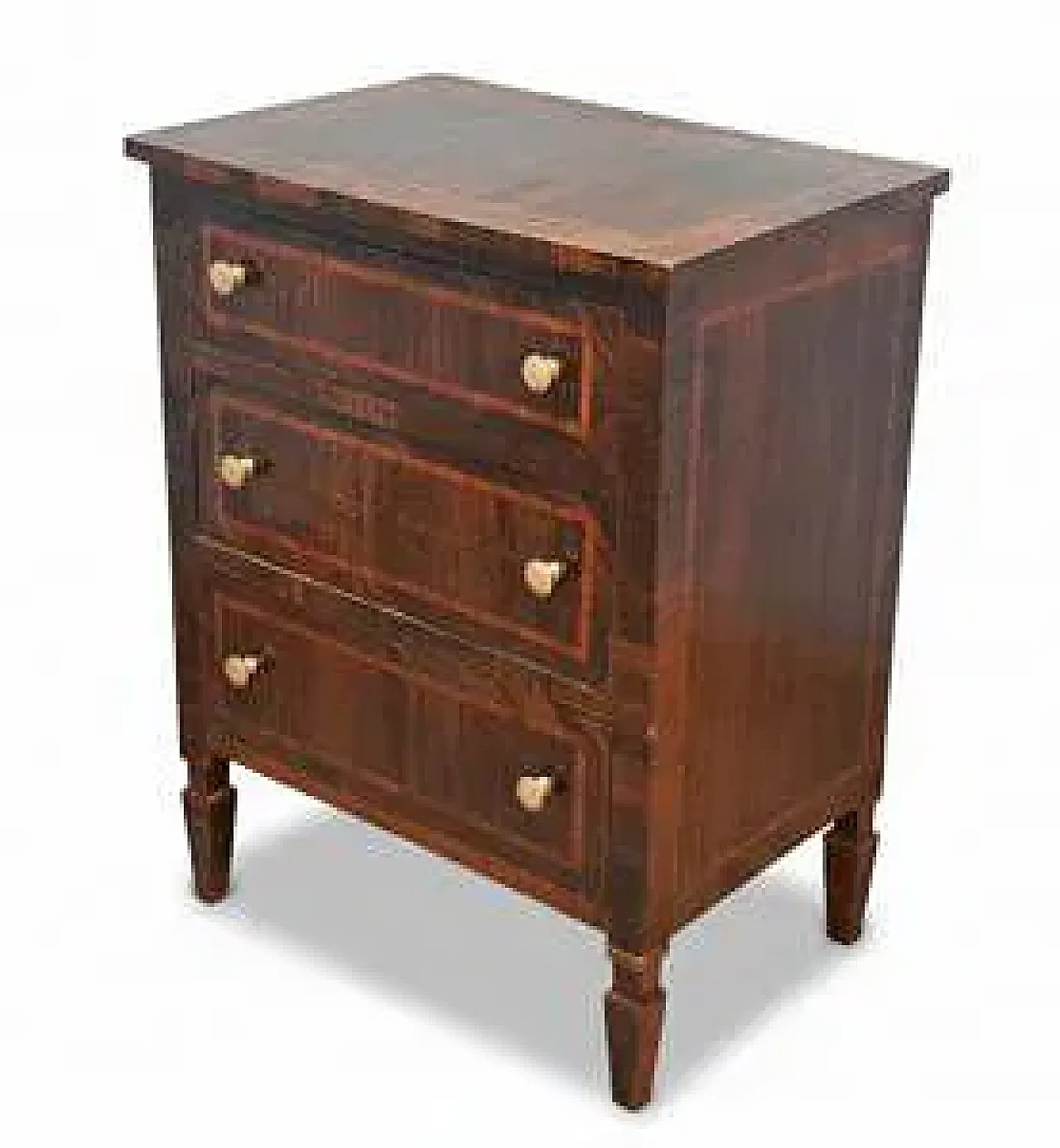 Mobiletto a tre cassetti in legno, '700 7