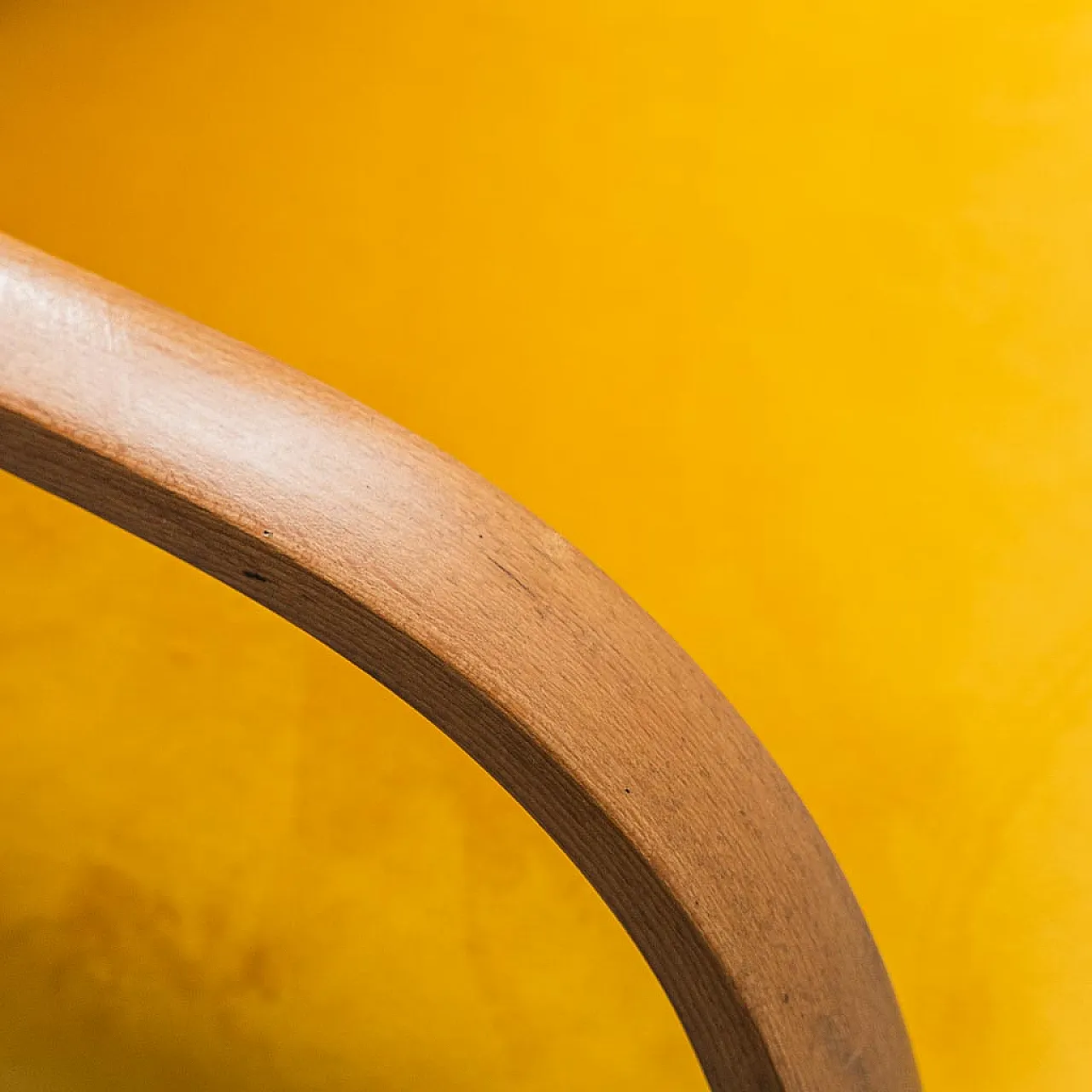 Pair of armchairs in yellow velvet and wood, 1950s 6