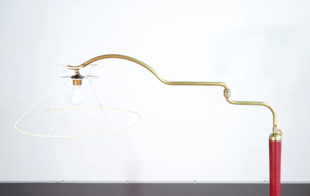 Floor lamp attributed to Angelo Lelli for Arredoluce, 1940s 8
